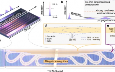 Nature Communications：芯片上飞秒脉冲放大