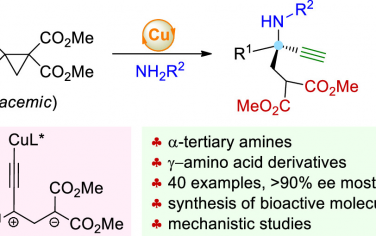 JACS：Cu催化1,1,2,2-四取代环丙烷不对称开环合成α-季碳有机胺