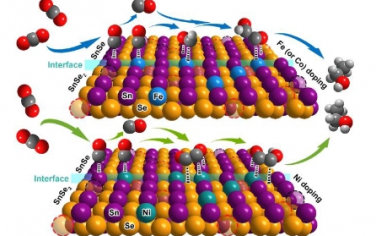 Angew：铁族金属离子掺杂诱导 SnSe/SnSe2 p-n 异质结界面多位点促进 CO2 电还原为乙醇