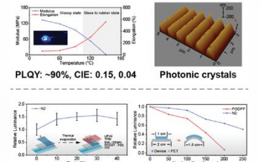 AM：柔性超深蓝色聚合物发光二极管中具有优异应变容限能力的高效本征热塑 性半导体聚合物