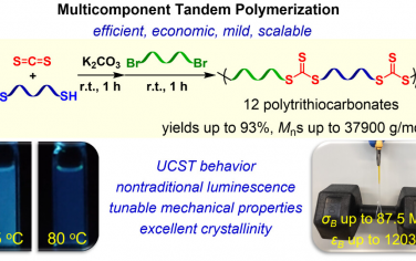 唐本忠院士团队JACS：CS2、硫醇、烷基卤化物合成三硫代碳酸甲酯聚合物