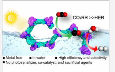 JACS：具有内部分子自由体积的多孔纳米结构在水中选择性无金属CO2光还原