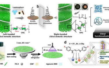 AM：手性向列羟丙基纤维素复合膜中的强左旋圆偏振发光