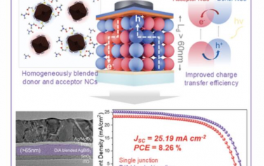 AEM：均匀混合的供体和受体AgBiS2纳米晶体油墨能够实现具有增强载流子扩 散长度的高性能环保太阳能电池